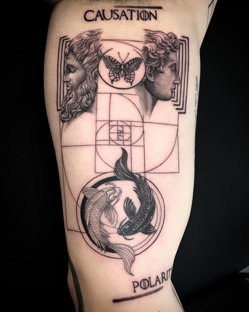 Pleasing Geometric Tattoos For Pisces
