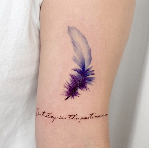 Quote Feather Tattoo Ideas