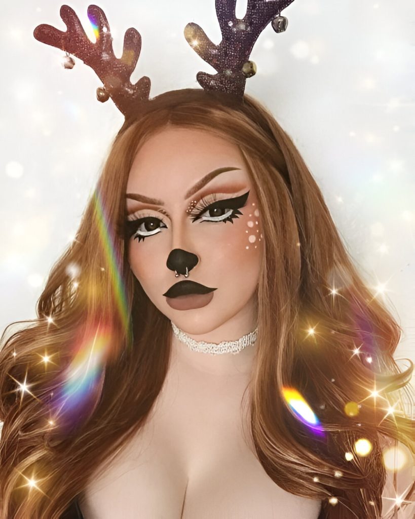 Reindeer Holiday Makeup Looks