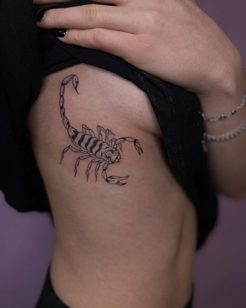 Rib Scorpio Tattoo Designs