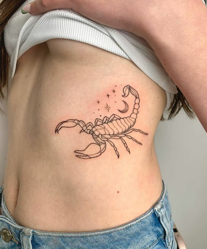 Rib Scorpio Tattoo Designs