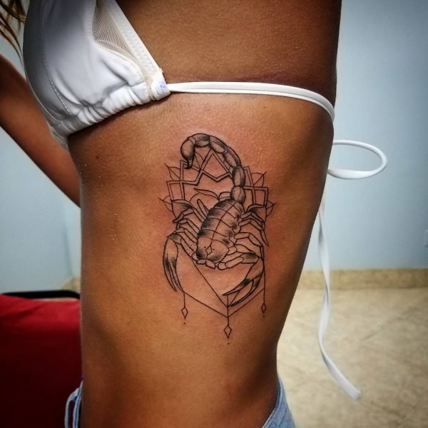 Rib Scorpio Tattoo Designs