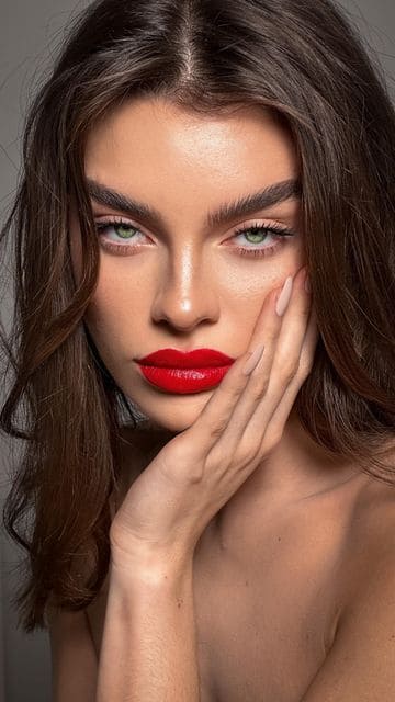 Romantic Bold Red Lips
