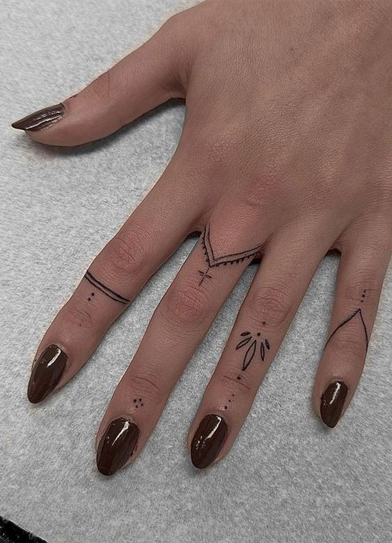 Rosary Finger Tattoos