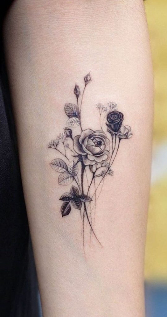 Rose Bouquet Tattoos
