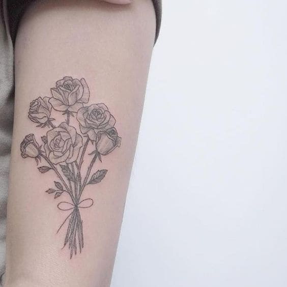 Rose Bouquet Tattoos