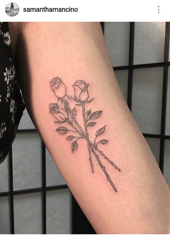 Rose Bouquet Tattoos