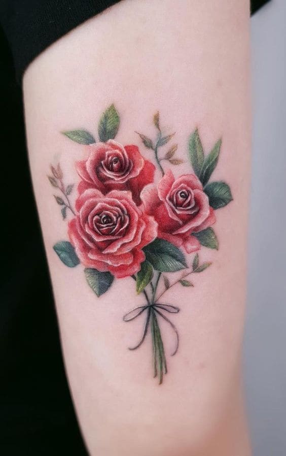 Rose Bouquet Tattoos