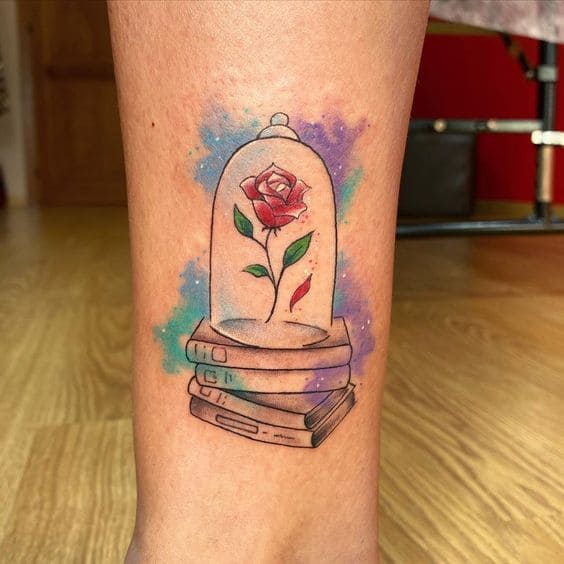 Rose Tattoo Ideas From Beauty And The Beast