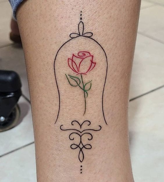 Rose Tattoo Ideas From Beauty And The Beast