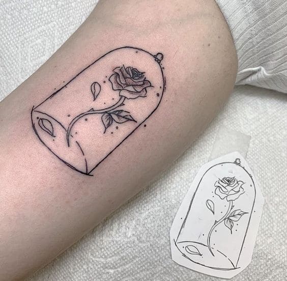 Rose Tattoo Ideas From Beauty And The Beast