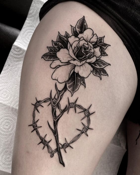 Rose Thorn Tattoo