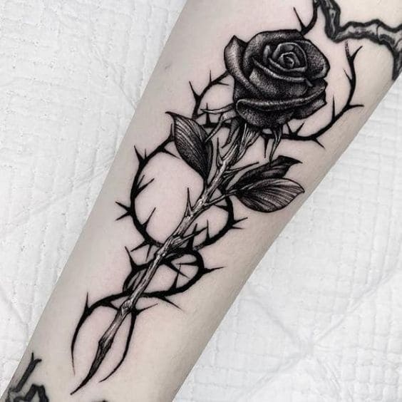 Rose Thorn Tattoo