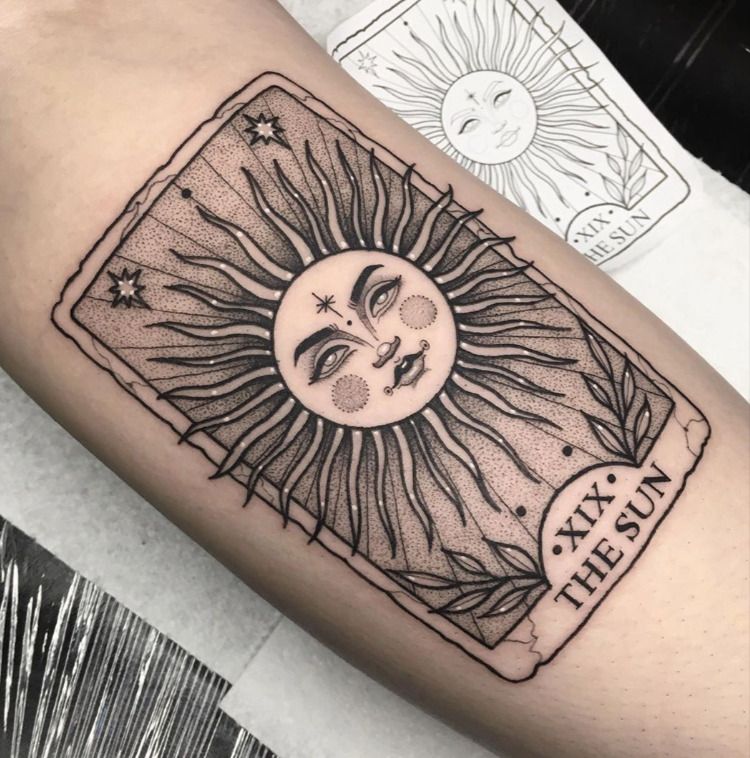 Sagittarius Card Tattoo