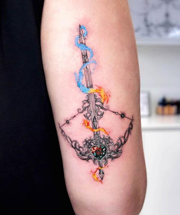 Sagittarius Fire Tattoos