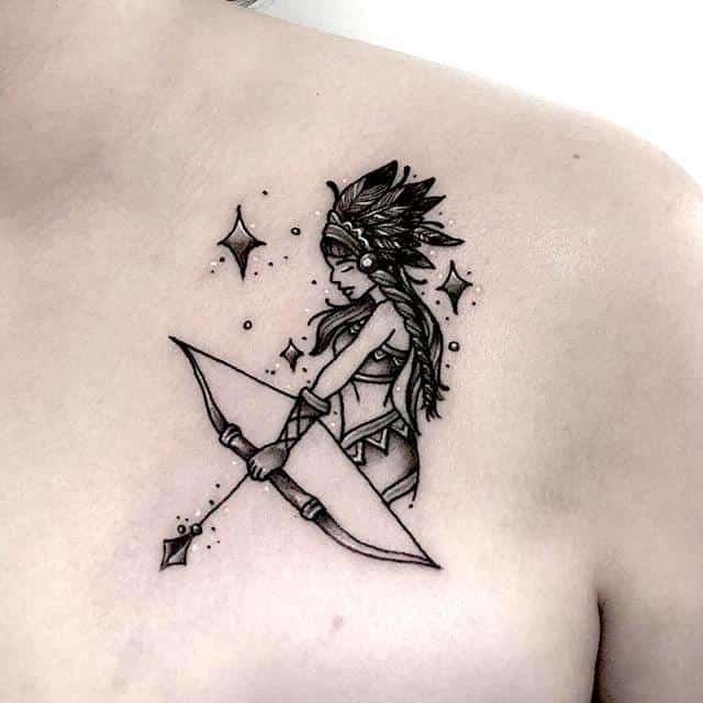 Sagittarius Lady Body Art