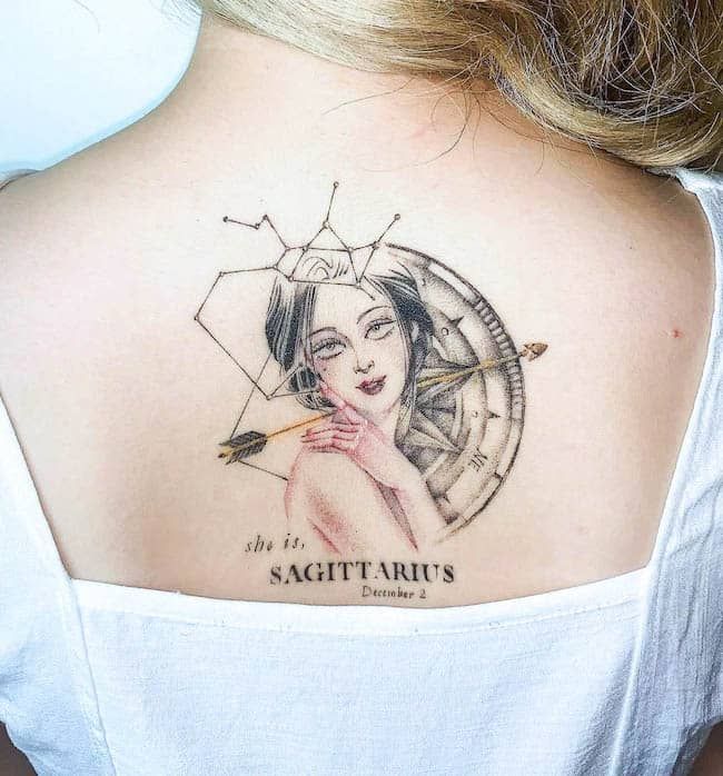 Sagittarius Lady Body Art