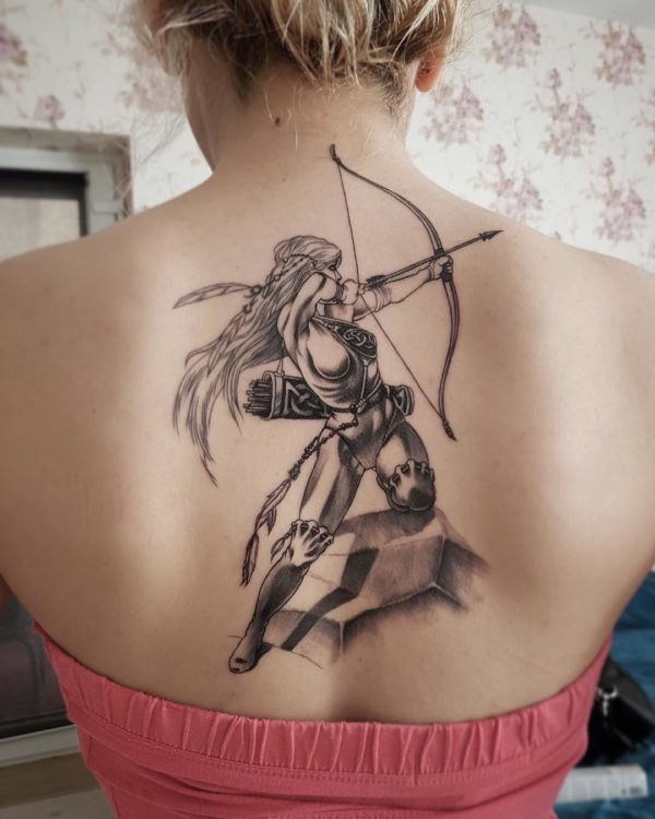 Sagittarius Lady Body Art