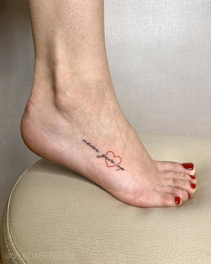Script Tattoo Designs On Foot
