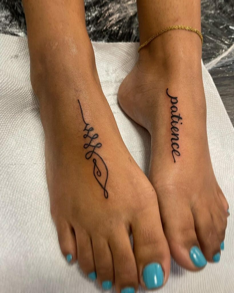 Script Tattoo Designs On Foot
