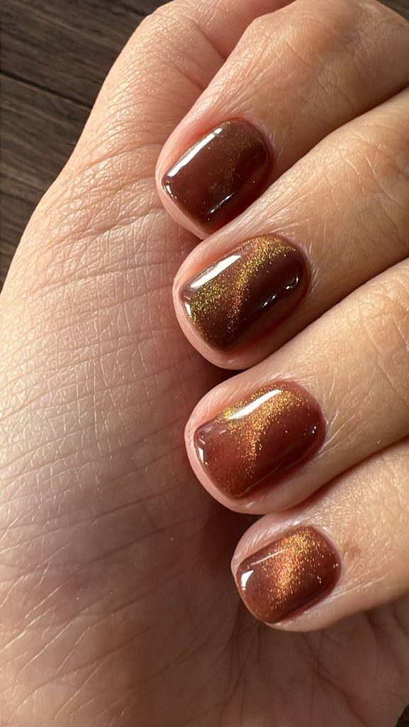 Shimmer Short Fall Nail Ideas7