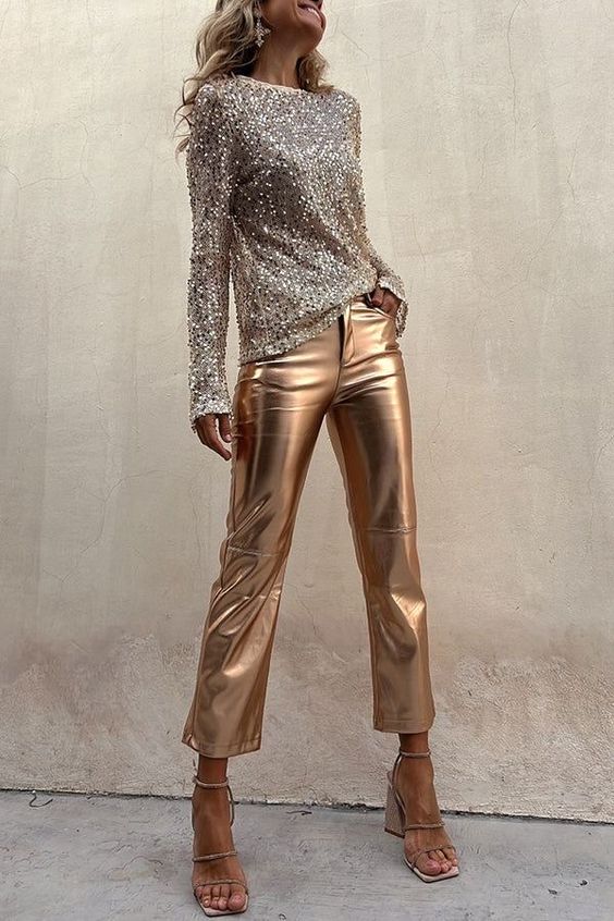 Shiny Metallic Party Looks