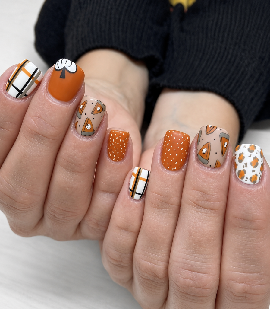 Short Pumpkin Pie Nails6