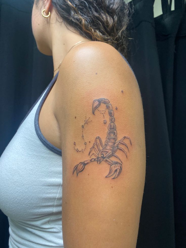 Shoulder Tattoos For Scorpio Female