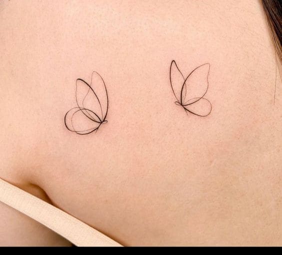 Simplest Butterfly Tattoo Designs