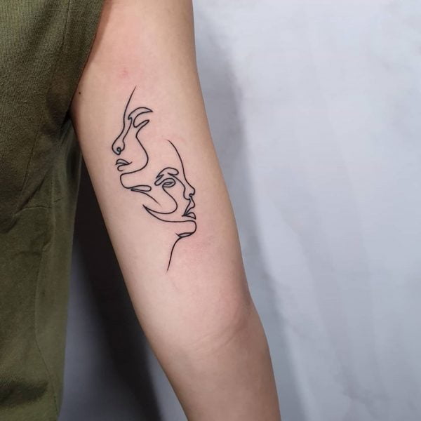 Small Twins Gemini Tattoo Designs
