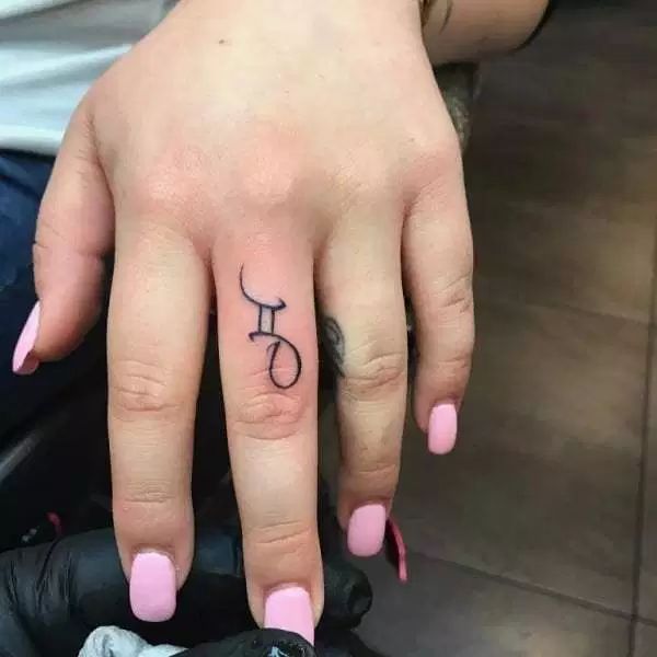 Small and Simple Gemini Tattoo