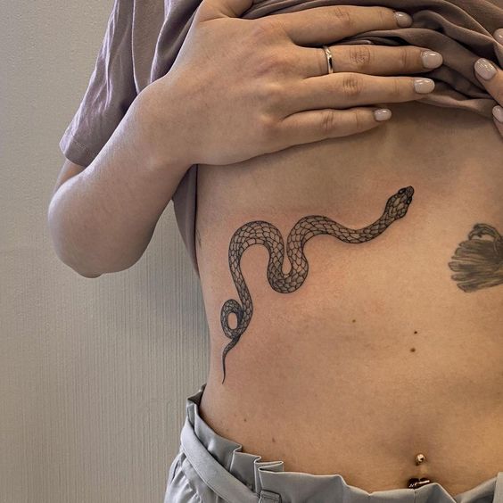 Snake Waist Tattoo Ideas