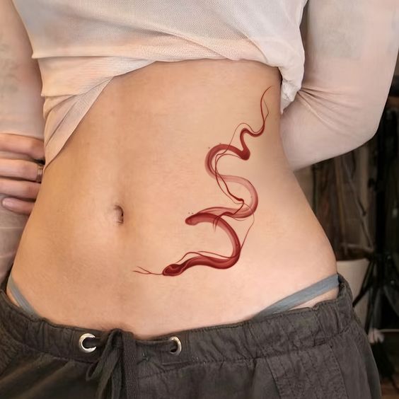 Snake Waist Tattoo Ideas