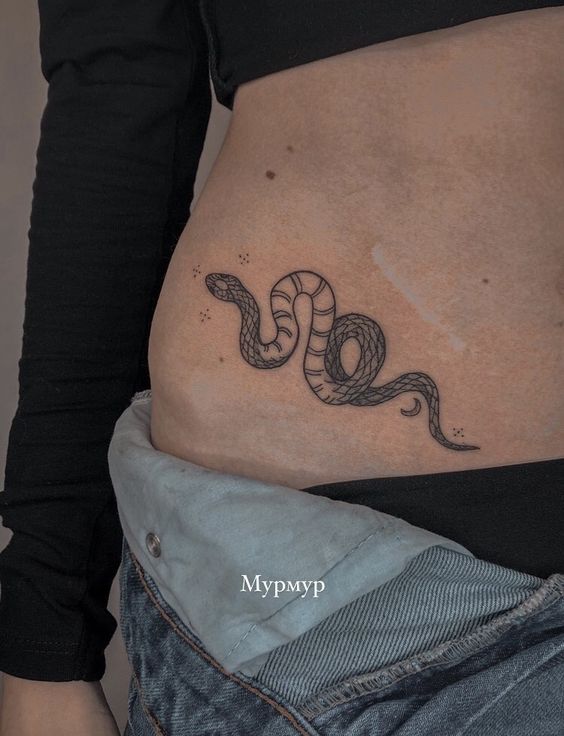 Snake Waist Tattoo Ideas