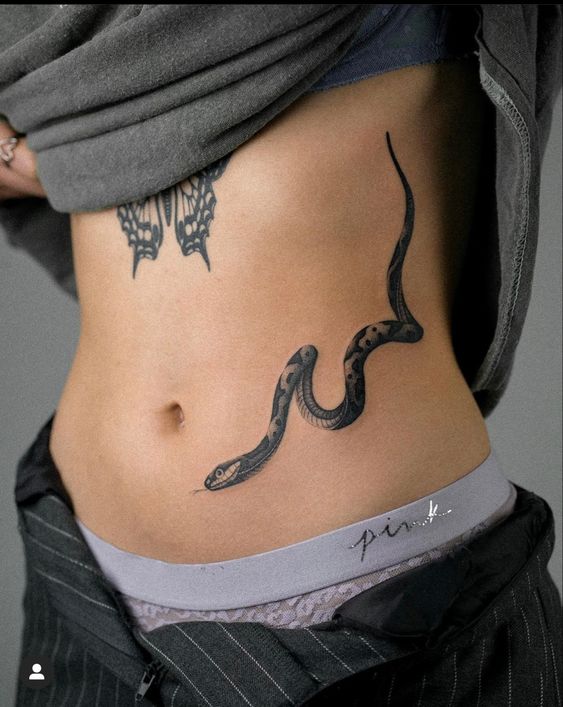 Snake Waist Tattoo Ideas