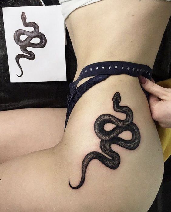 Snake Waist Tattoo Ideas