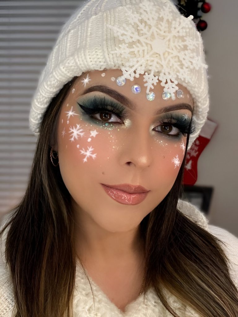 Snowflake Holiday Makeup Looks