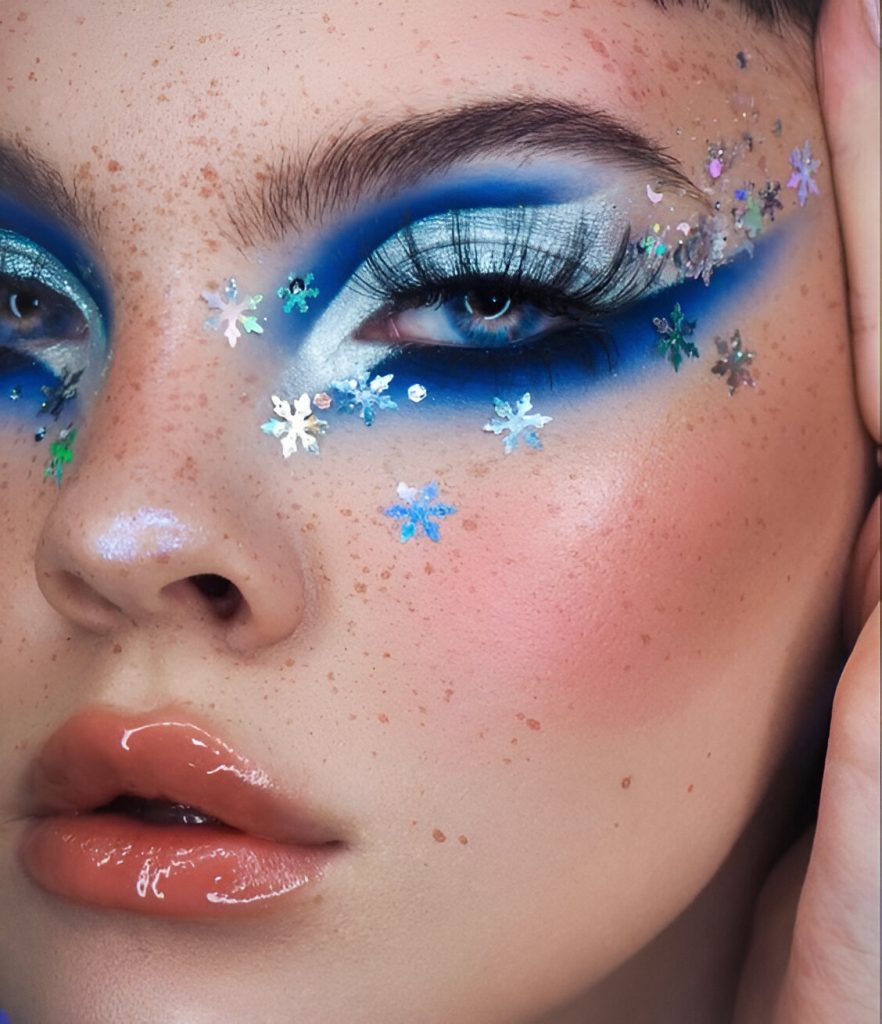 Snowflake Holiday Makeup Looks
