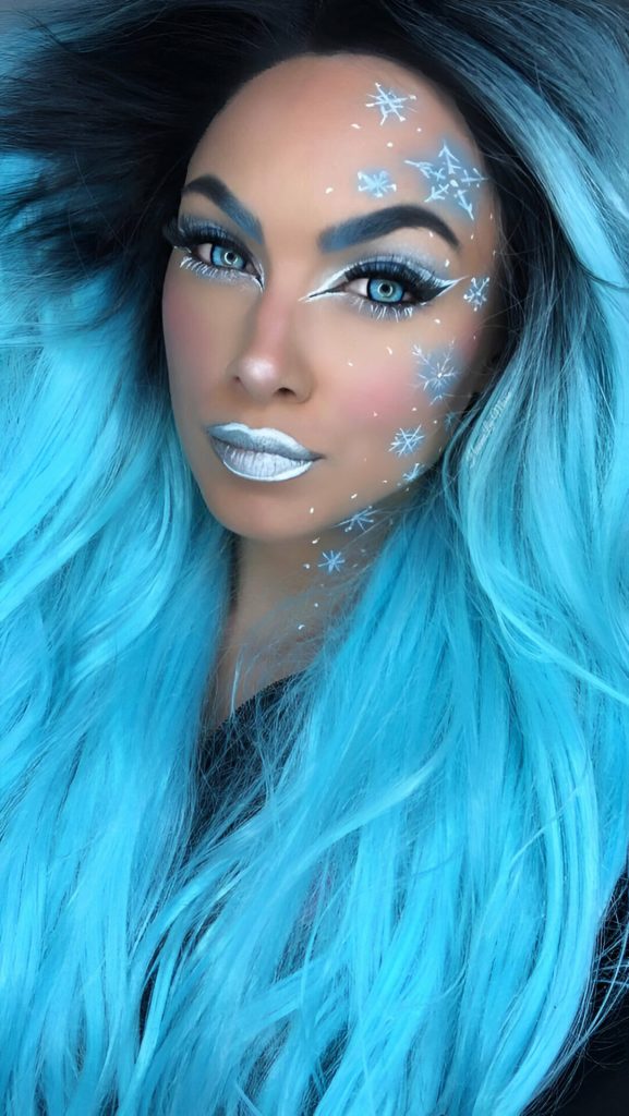 Snowflake Holiday Makeup Looks