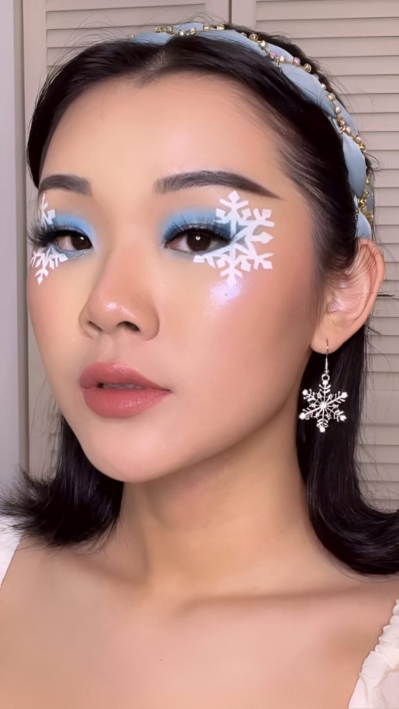 Snowflake Holiday Makeup Looks