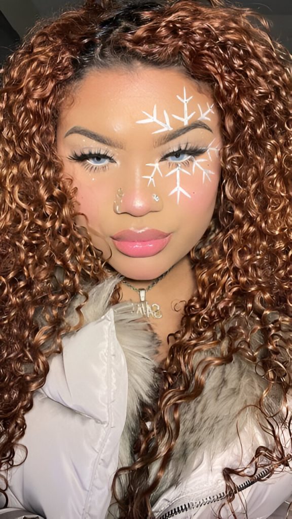 Snowflake Holiday Makeup Looks