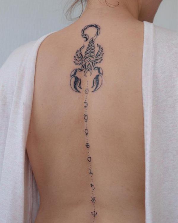 Spine Scorpio Tattoo Ideas