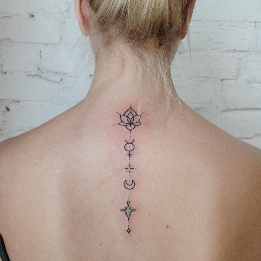  Spine Tattoo For Taurus Girl