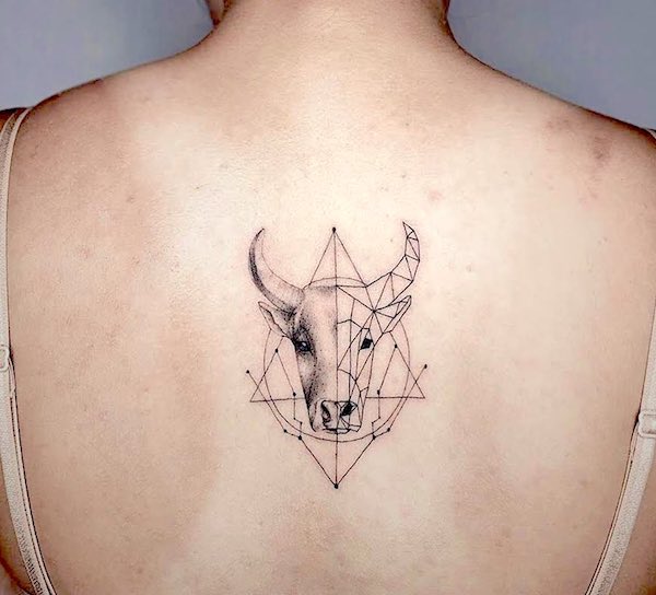  Spine Tattoo For Taurus Girl