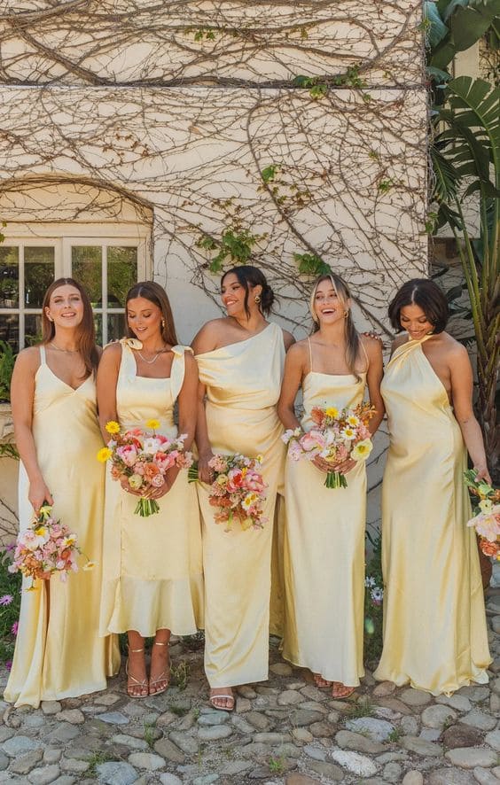 Summer Yellow Dresses for Bridesmaids
