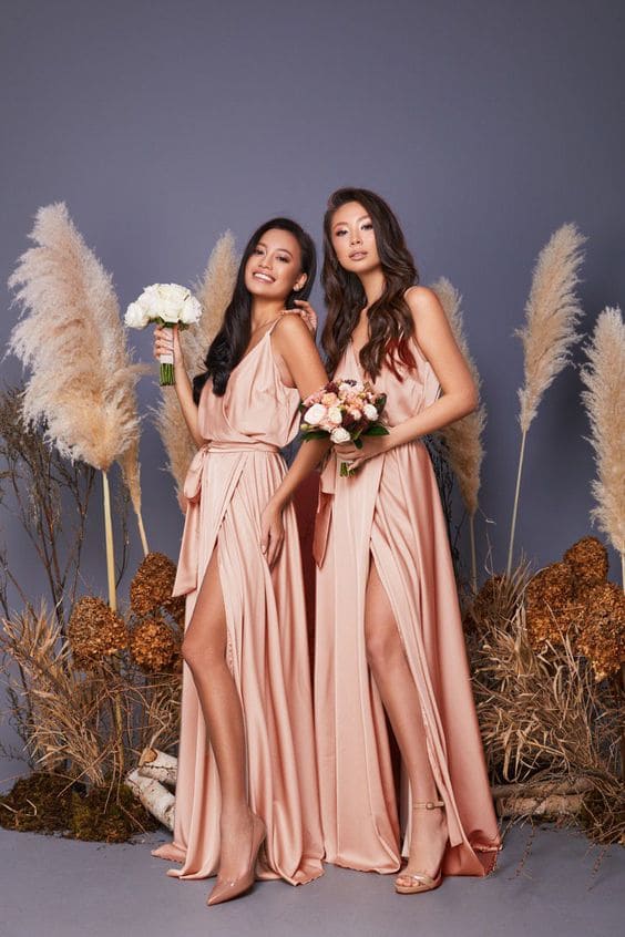  Summery Apricot Bridesmaid Dress Ideas
