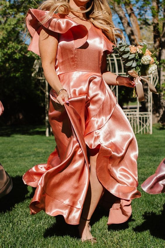  Summery Apricot Bridesmaid Dress Ideas