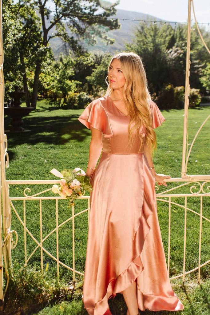  Summery Apricot Bridesmaid Dress Ideas