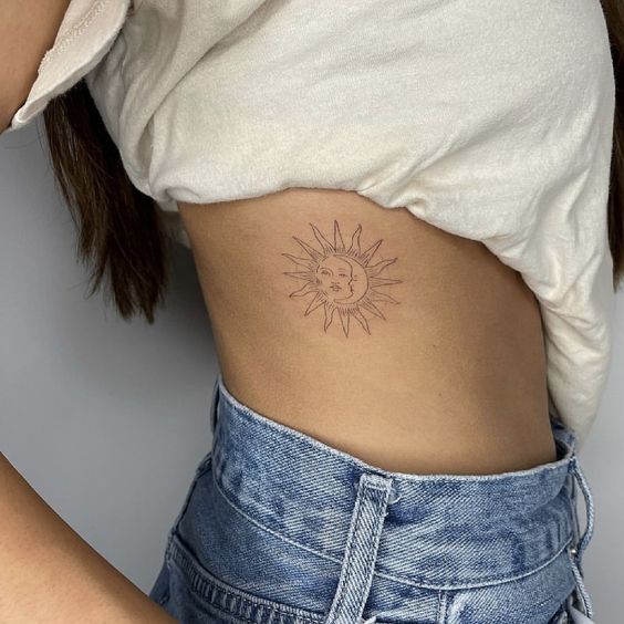 Sun Rib Tattoos