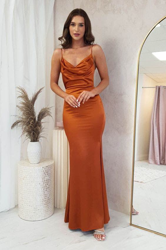 Sunset Orange Gowns